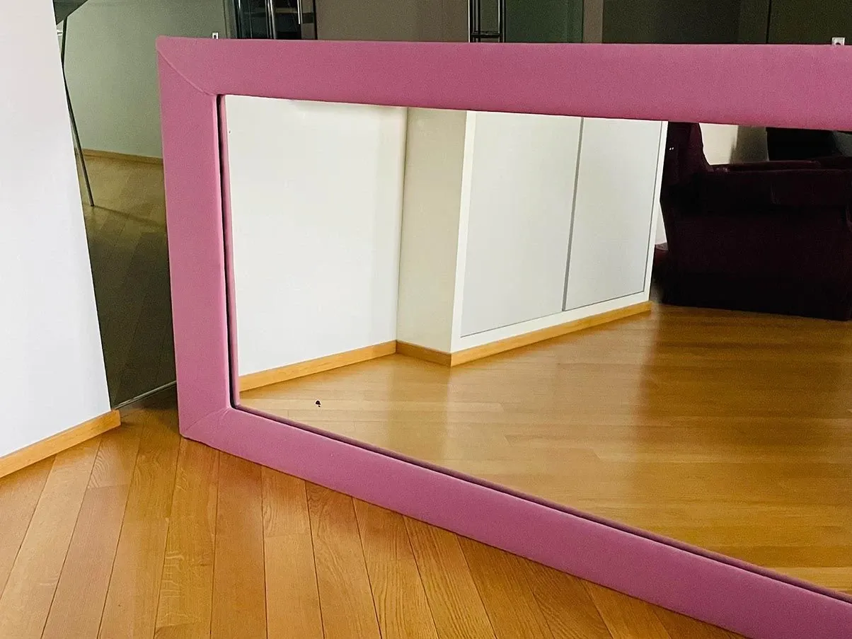 Specchio vintage da parete con cornice moderna (rosa), 2