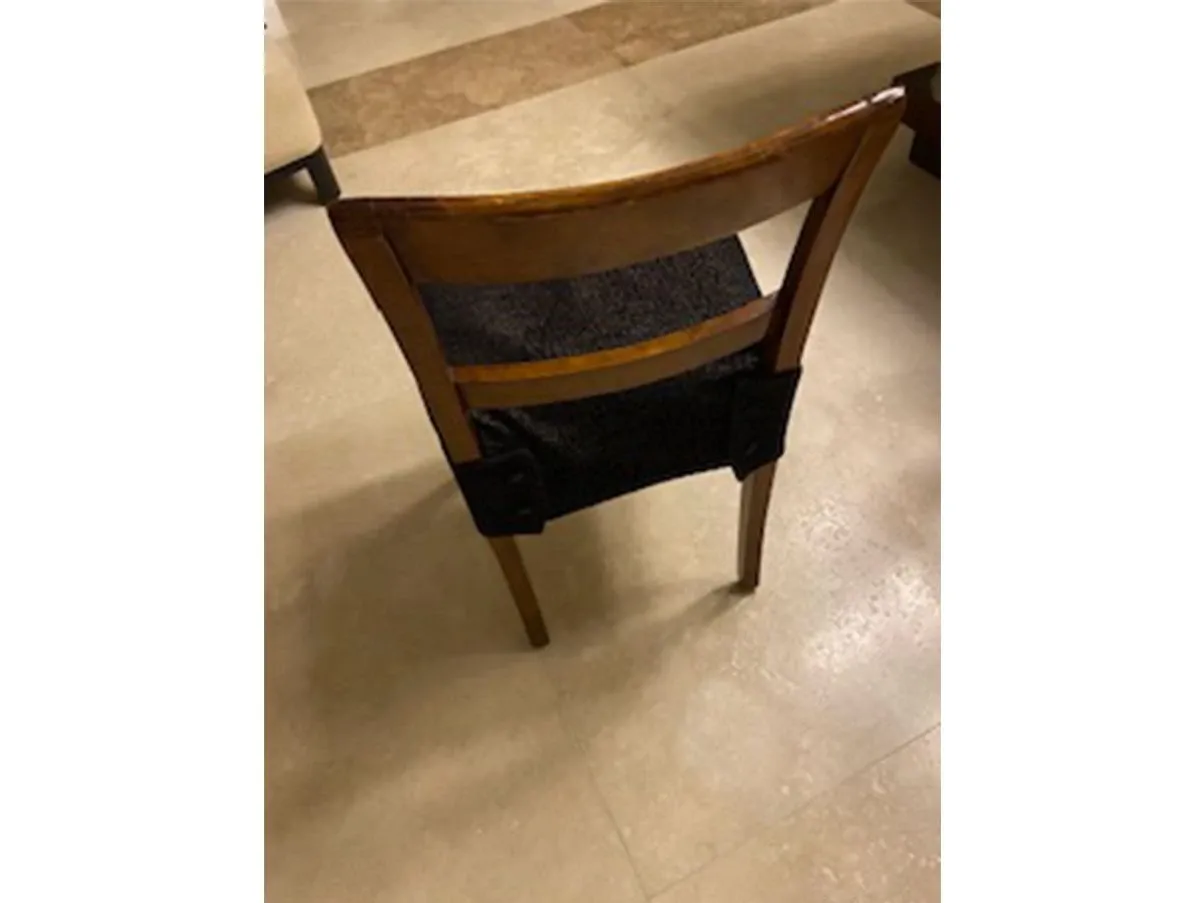 Set of 5 vintage chairs in oak wood with seat cover 5