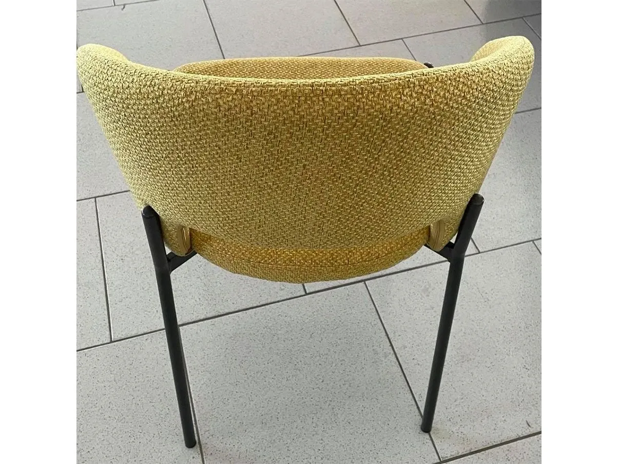 Gepolsterter Stuhl Chanty mit Stoffbezug (gelb) 
