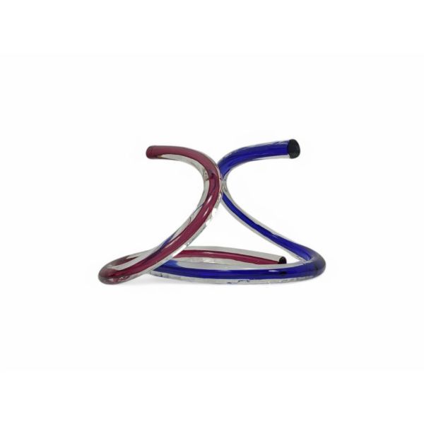Pair of Voritci sculptures in colored glass (90s), image