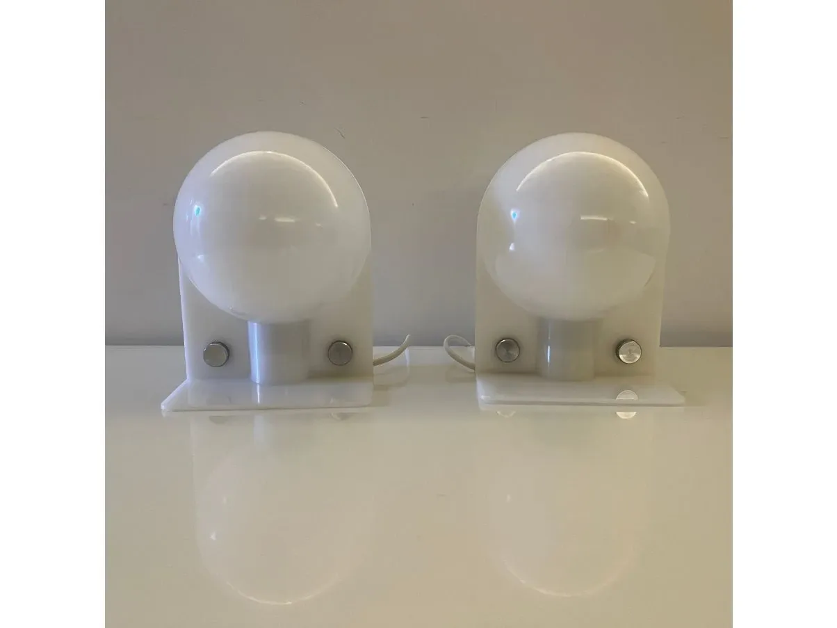 Sirio Space Age Tischlampen Paar 1
