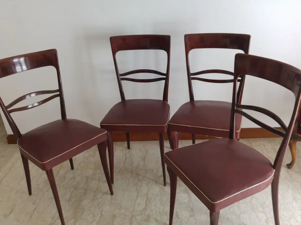 Set 4 sedie vintage in legno di faggio (anni '50),  1