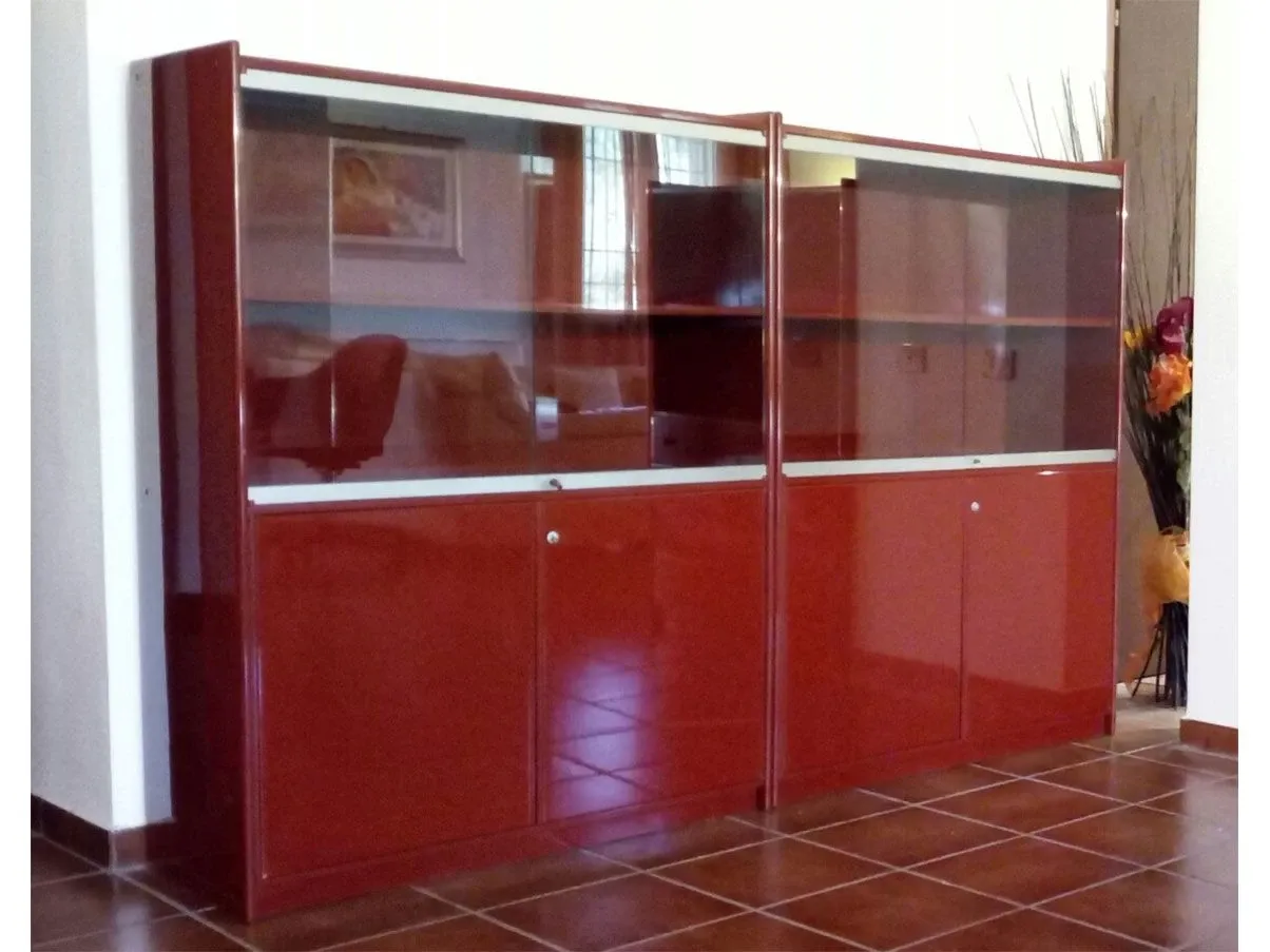 Libreria Olinto ante cristallo e legno (rosso), B&B Italia 6