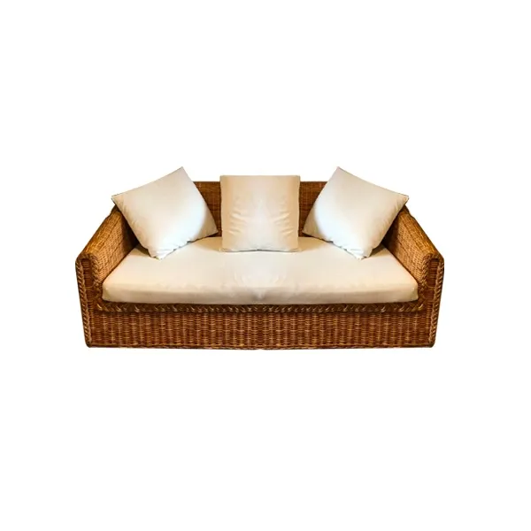 Vintage 3-seater sofa by Gunther Lambert in wicker, image