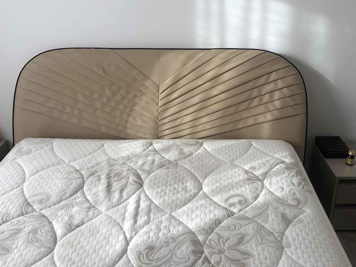 Letto matrimoniale Michelangelo in pelle (beige), Tonin Casa 3