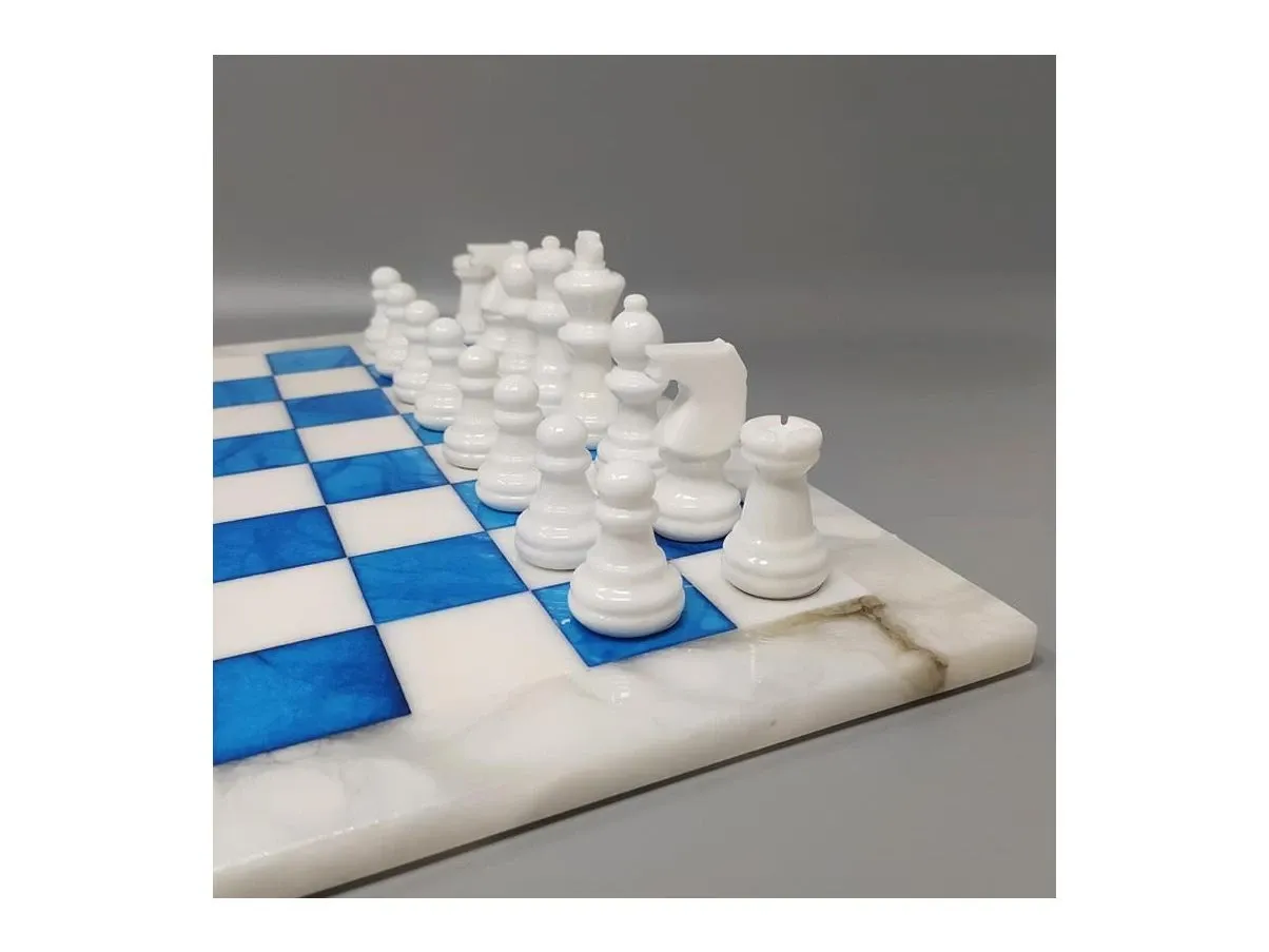 Scacchiera vintage blu e bianco (anni'70) 4