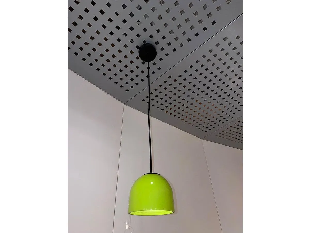 Wan S suspension lamp in aluminum (green), Flos 