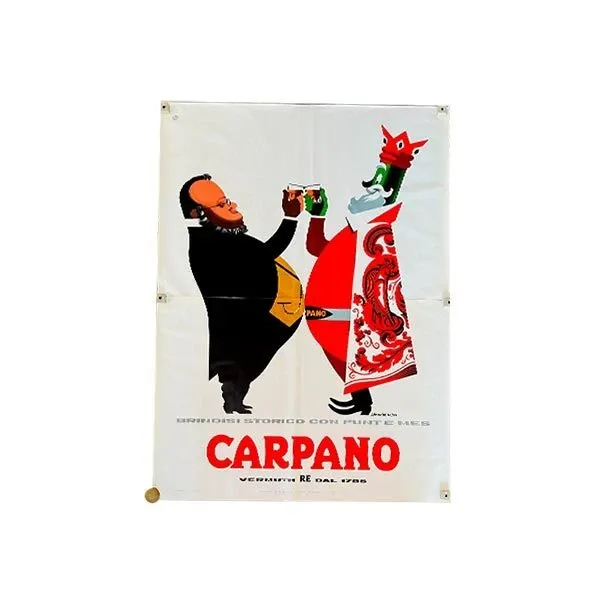 Carpano Punt e Mes vintage advertising poster (1950s) 