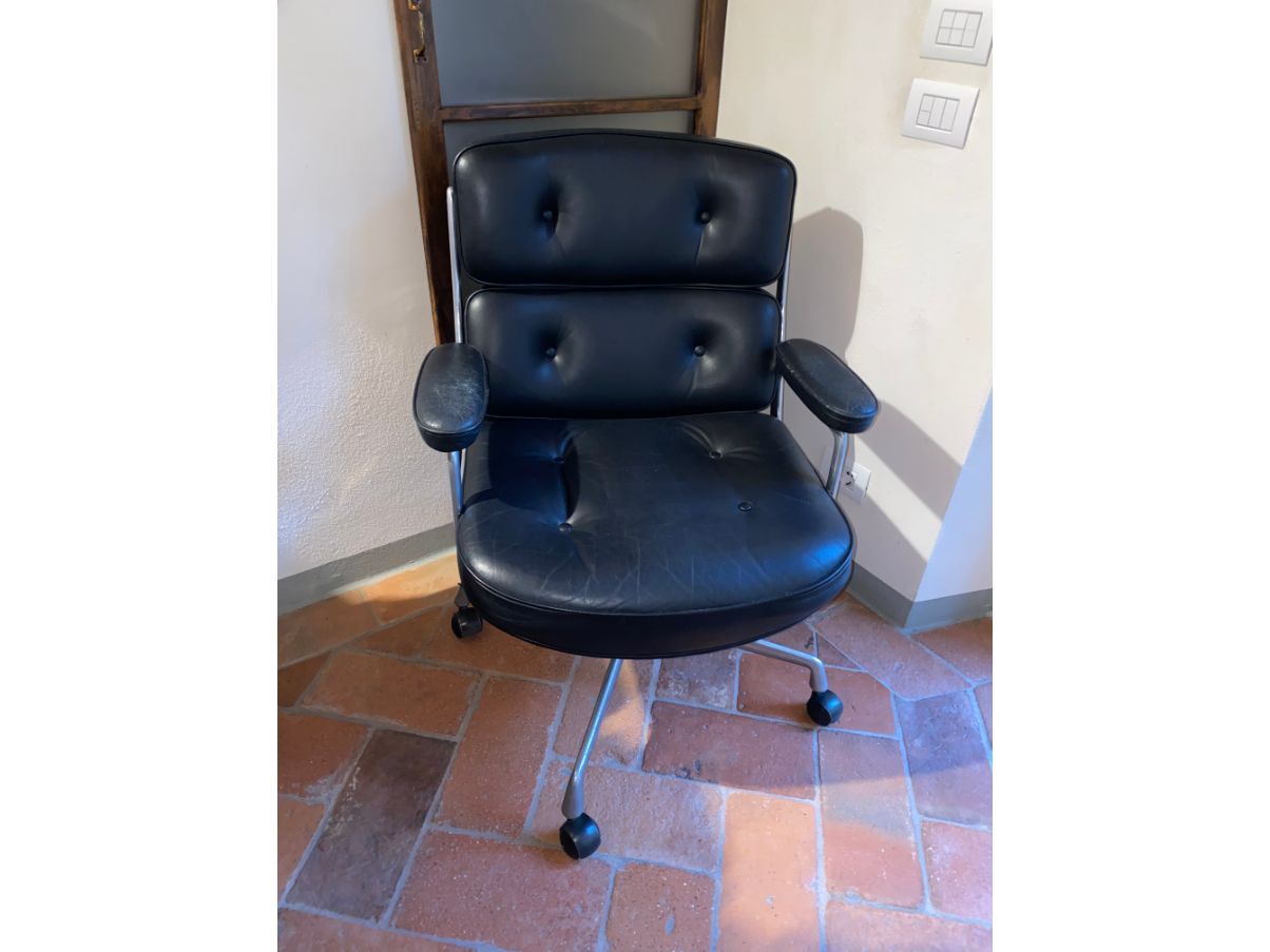 Sedia girevole Lobby ES 104 vintage (anni '70), De Padova Front