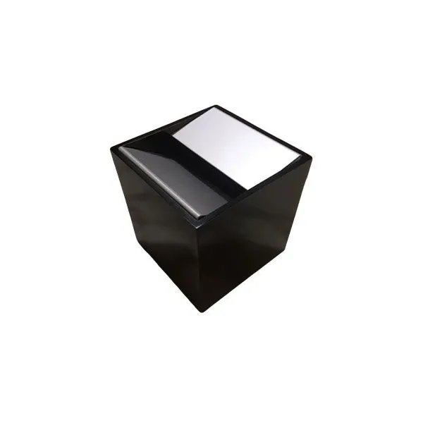 Cubo ashtray by Bruno Munari (black), Danese Milano image