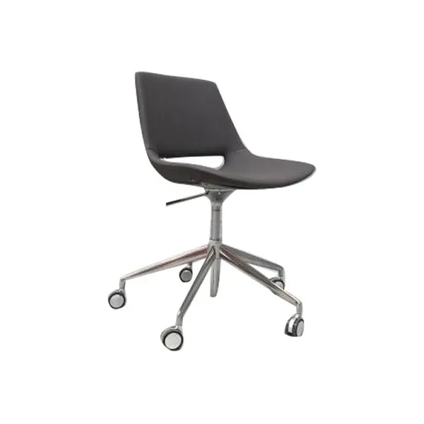 Drehstuhl Palm aus Polyethylen und Stoff mit Rollen 
