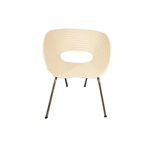 Tom Vac chair in steel and polypropylene (white), Vitra image