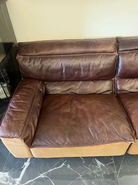 Set di 4 divani 4 posti vintage Linea Safari 2 Redwall di Carlo Bartoli 9