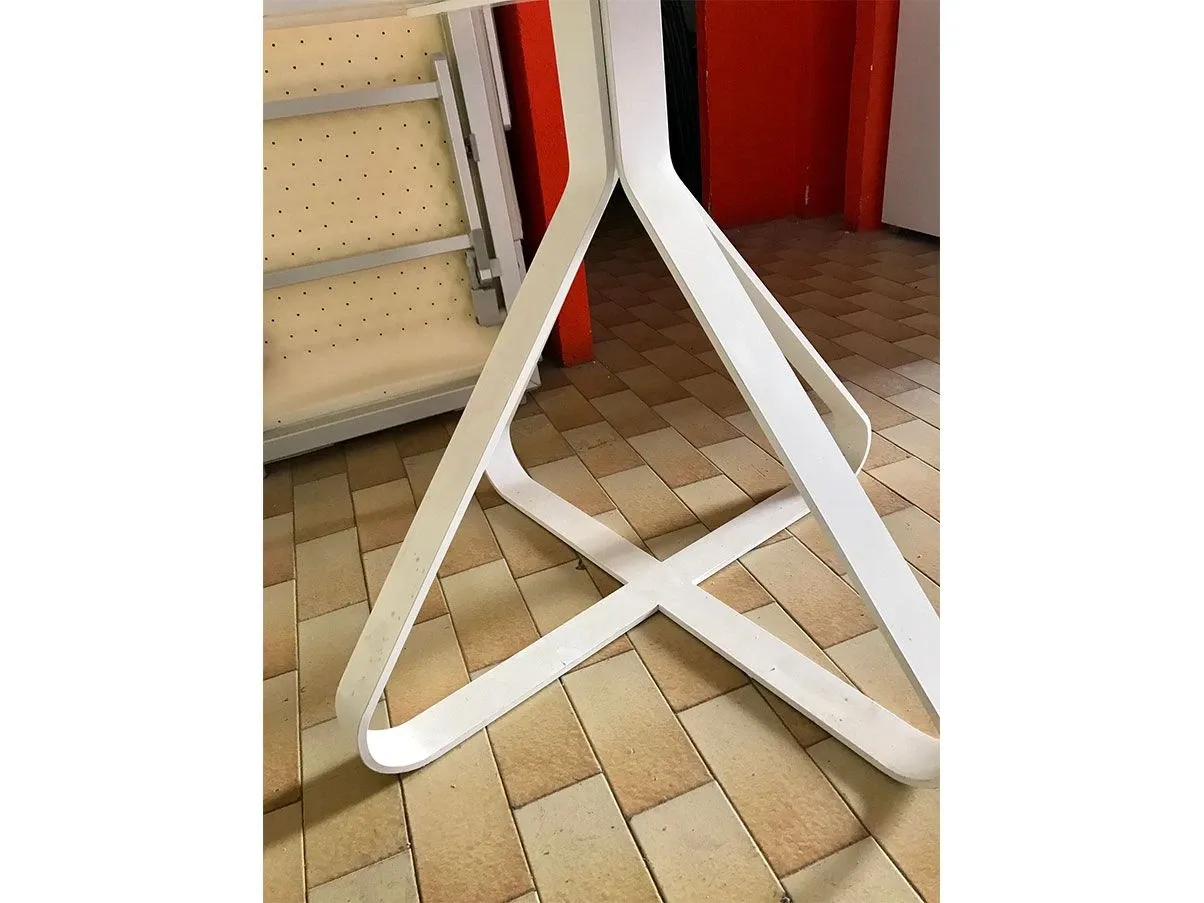 Tavolo rotondo Fjord in acciaio e legno MDF (bianco), Moroso 5