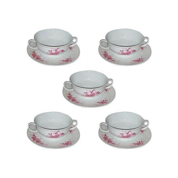 Set spaghettiera con 6 piatti Farfalla in ceramica, Thun