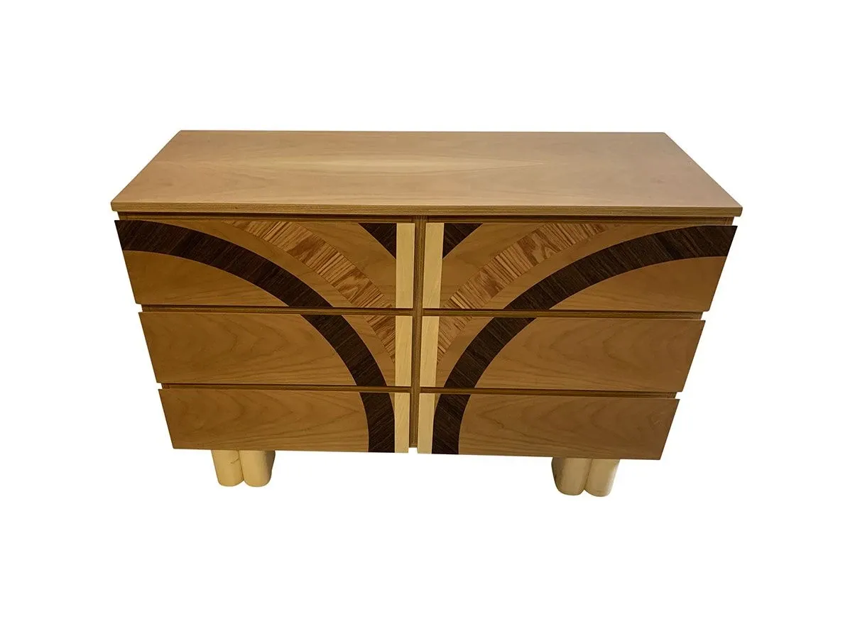 FS008 chest of drawers with 6 drawers in Art Déco style, Carpanese Home 