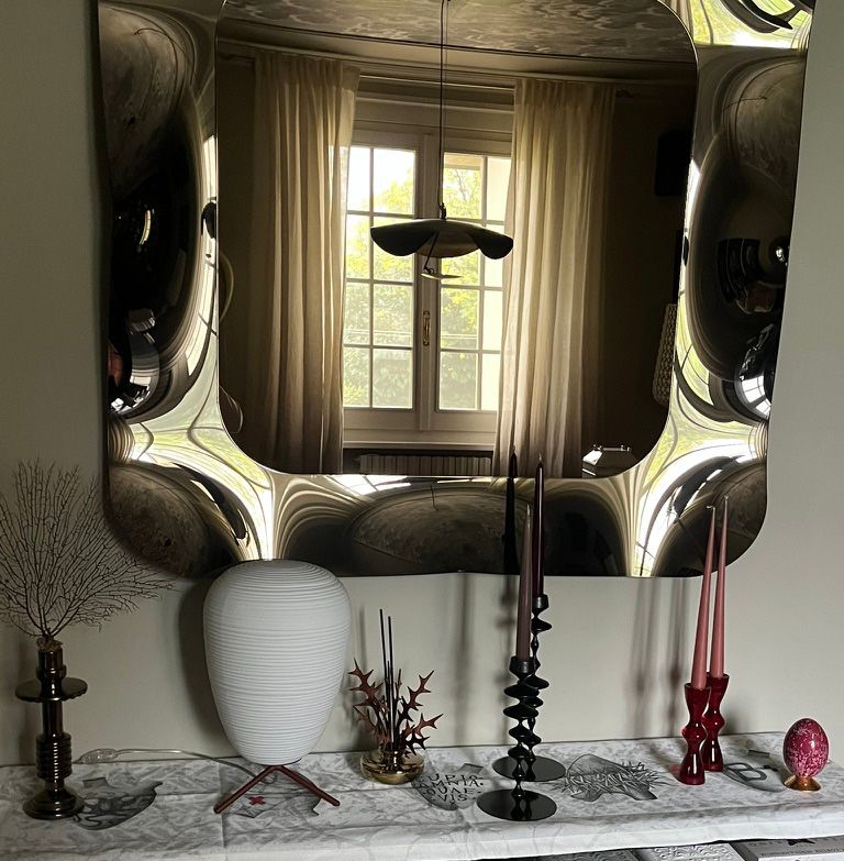 Lampadario Lederam Manta S1 in alluminio di Enzo Catellani Defects