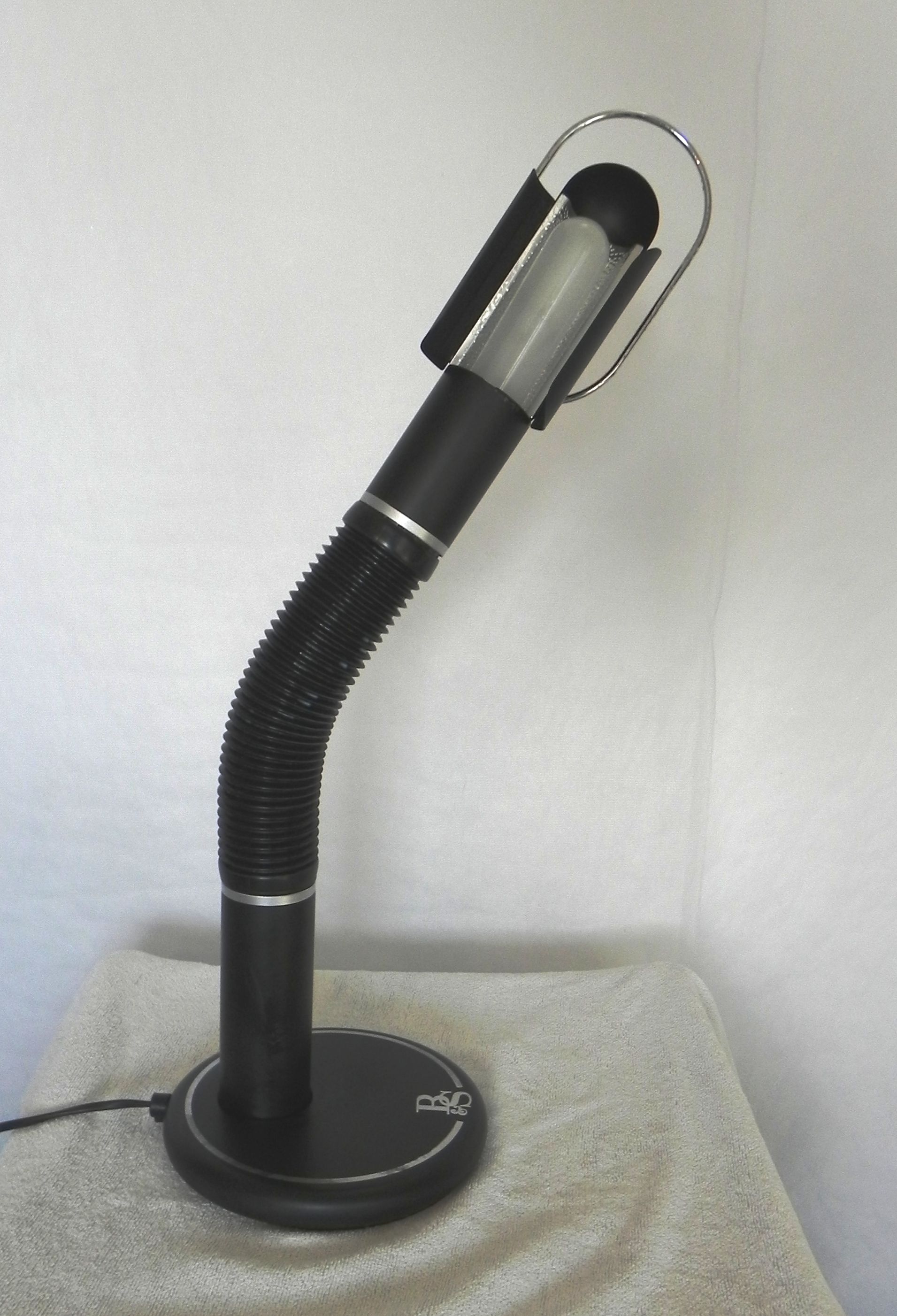 Lampada da tavolo B&S nero (anni '80) Front