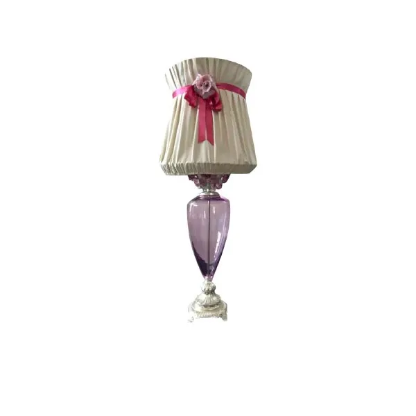 Table lamp in pink crystal, IPM light image