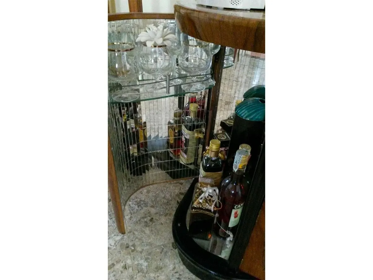 Mobile bar vintage con giradischi in legno (anni'50), 4