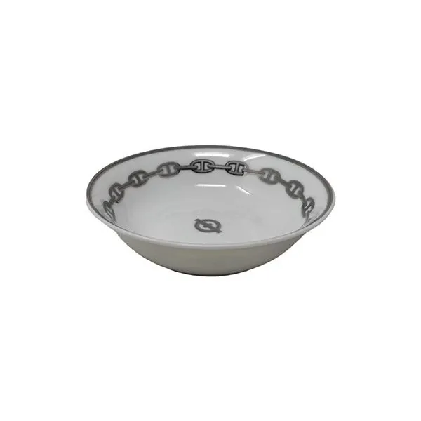 White and silver porcelain bowl, Hermes image