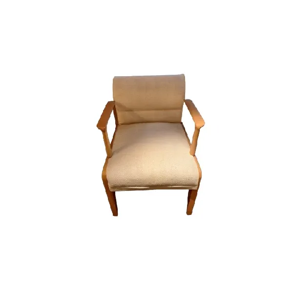 Liba armchair in white fabric, Giorgetti image