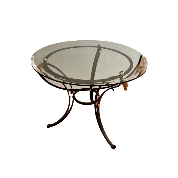 Horse round table in crystal and wrought iron, The original image