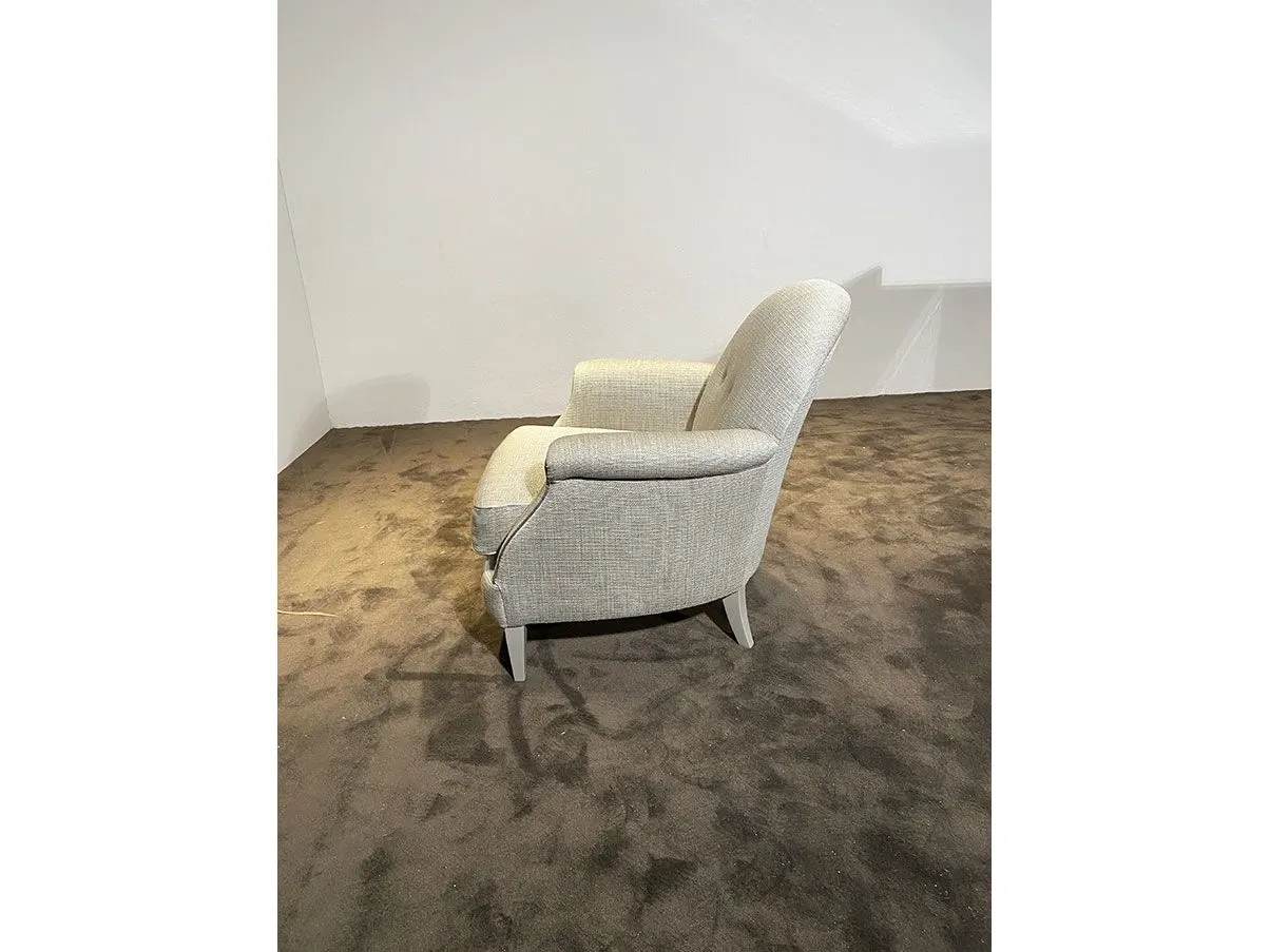 Meg armchair with armrests in fabric (grey), Bruno Zampa 1
