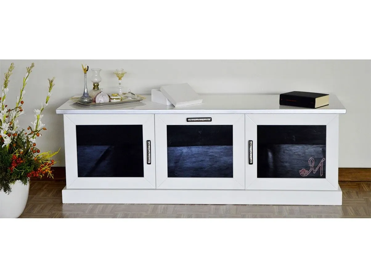 Madia art. 112 porta tv con ante in legno (bianco), Mirandola 2