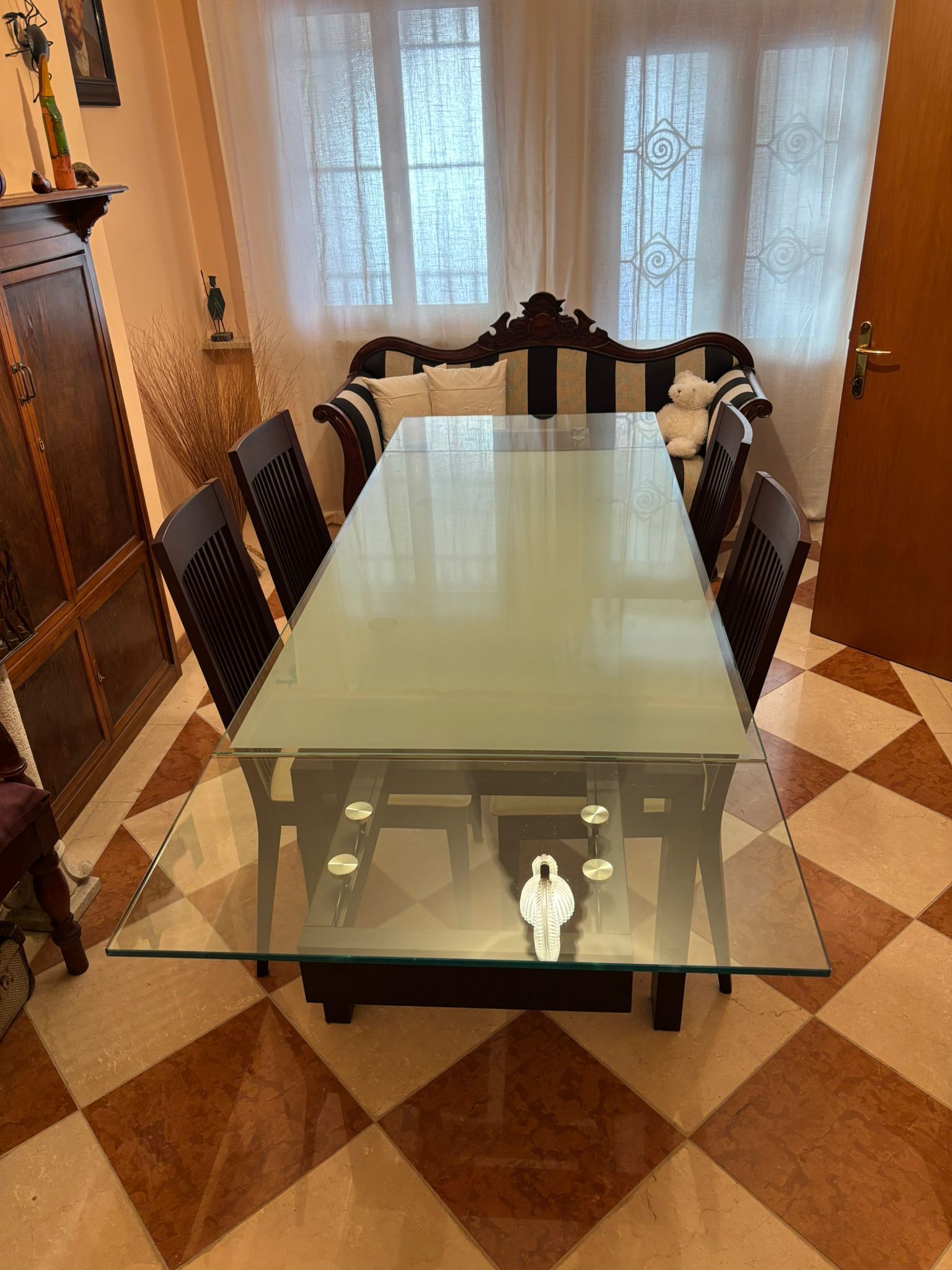 Set 4 Stühle und ausziehbarer Tisch Hyper CS/416 Front