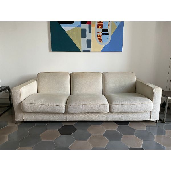 Bob beige 3-seater sofa, Flexform image