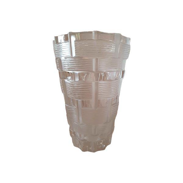 Vaso vintage in vetro satinato e trasparente, Lalique image