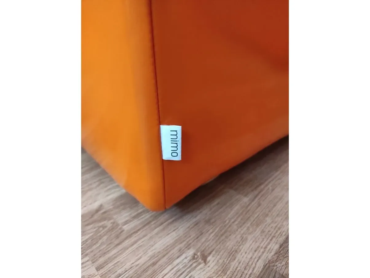 Vintage sofa in orange vinyl, Mimo 1