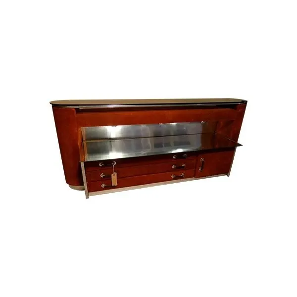 Vintage suede console table (1970s), image