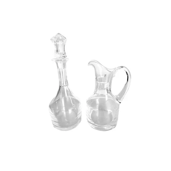 Vintage crystal jug and bottle set (transparent) image