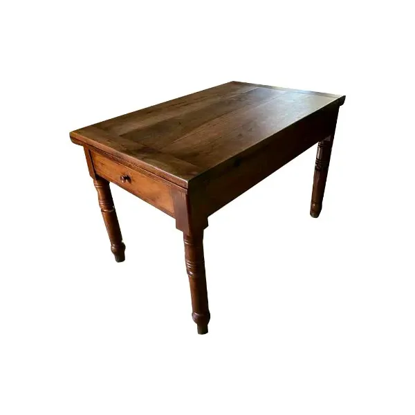 Extendable table in solid walnut wood (1800s), image