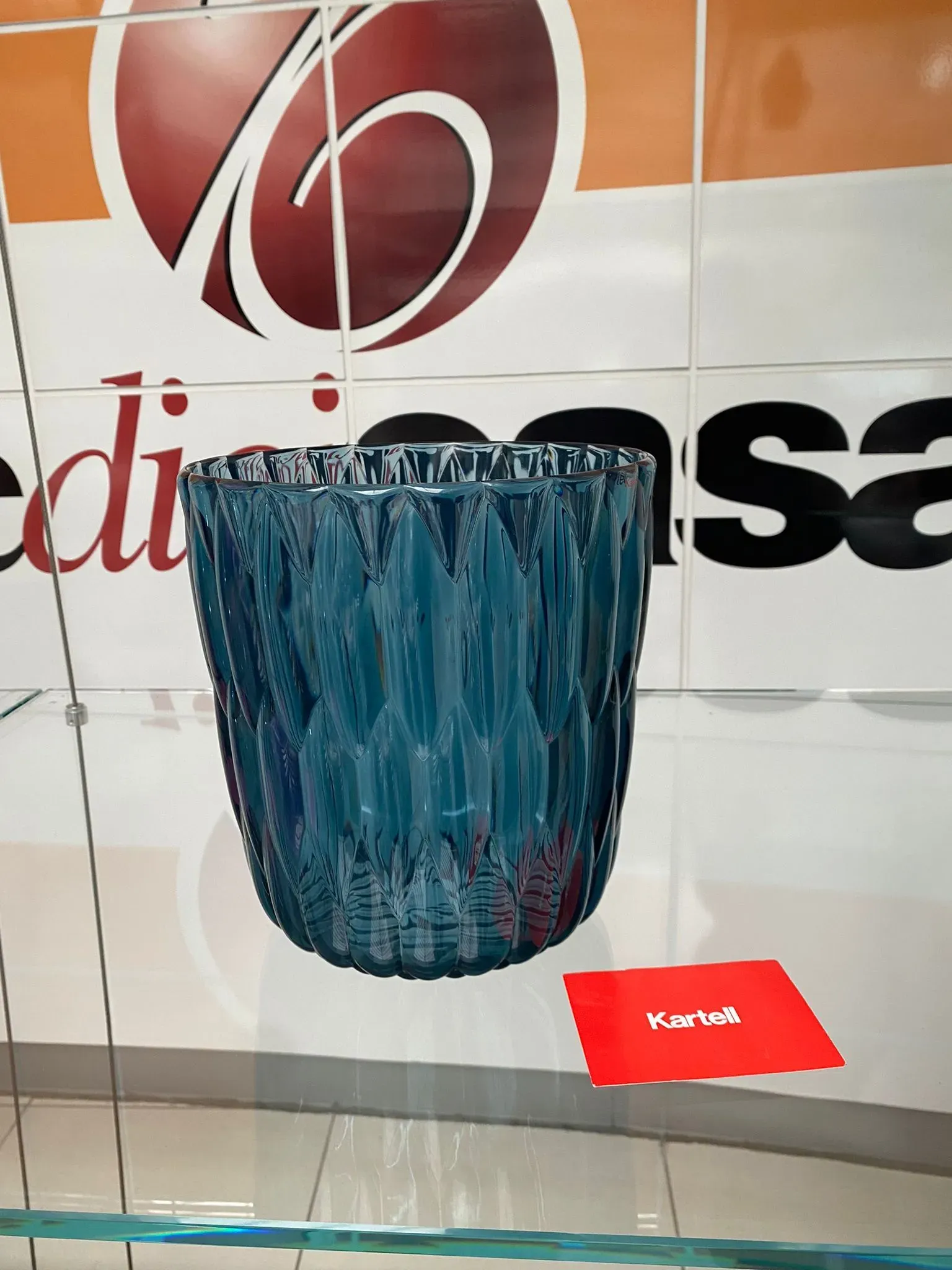 Vaso Jelly in Pmma colore blu Front