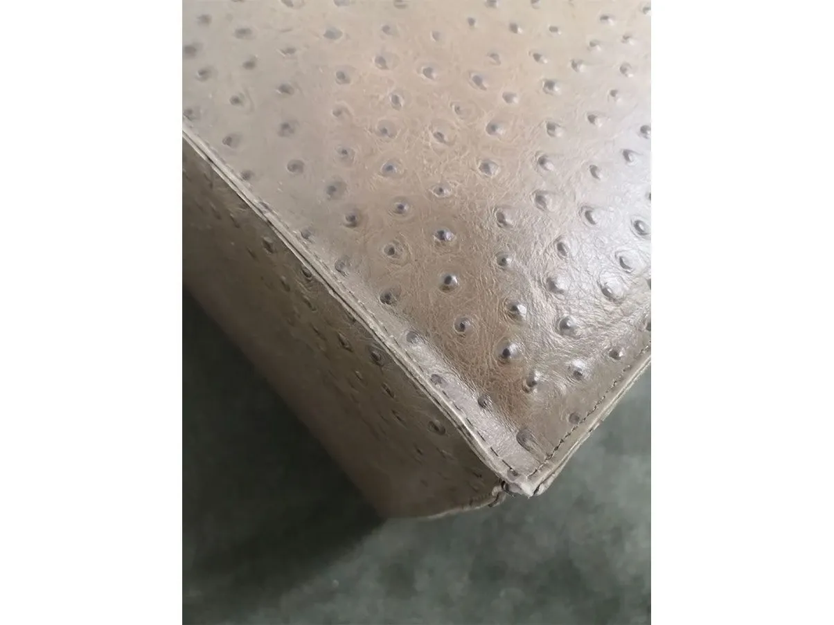 Pouf XL Floss rivestimento pelle (marrone), Ivano Redaelli 