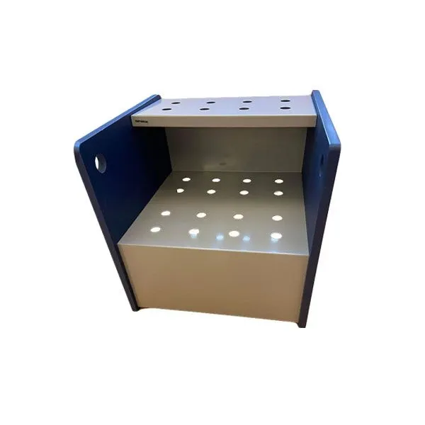 Cubo multifunzioni Adrenalina metallo e legno (blu), Emporium image