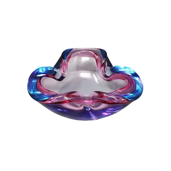 Blue and pink jewelery box in sommerso Murano glass, Seguso image