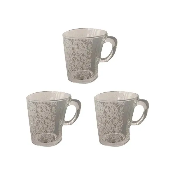 Tazza di Vetro a Fiori Secchi - Tazze da Caffè Trasparenti da 350 ml, Isolate Con Doppio Strato | Decorative Con Fiori Secchi