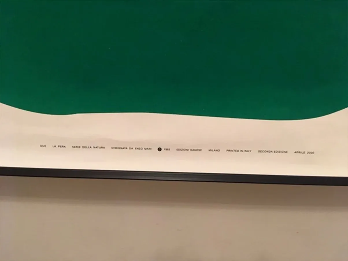 Screen printing Due, la Pera by Enzo Mari, Danese Milano 