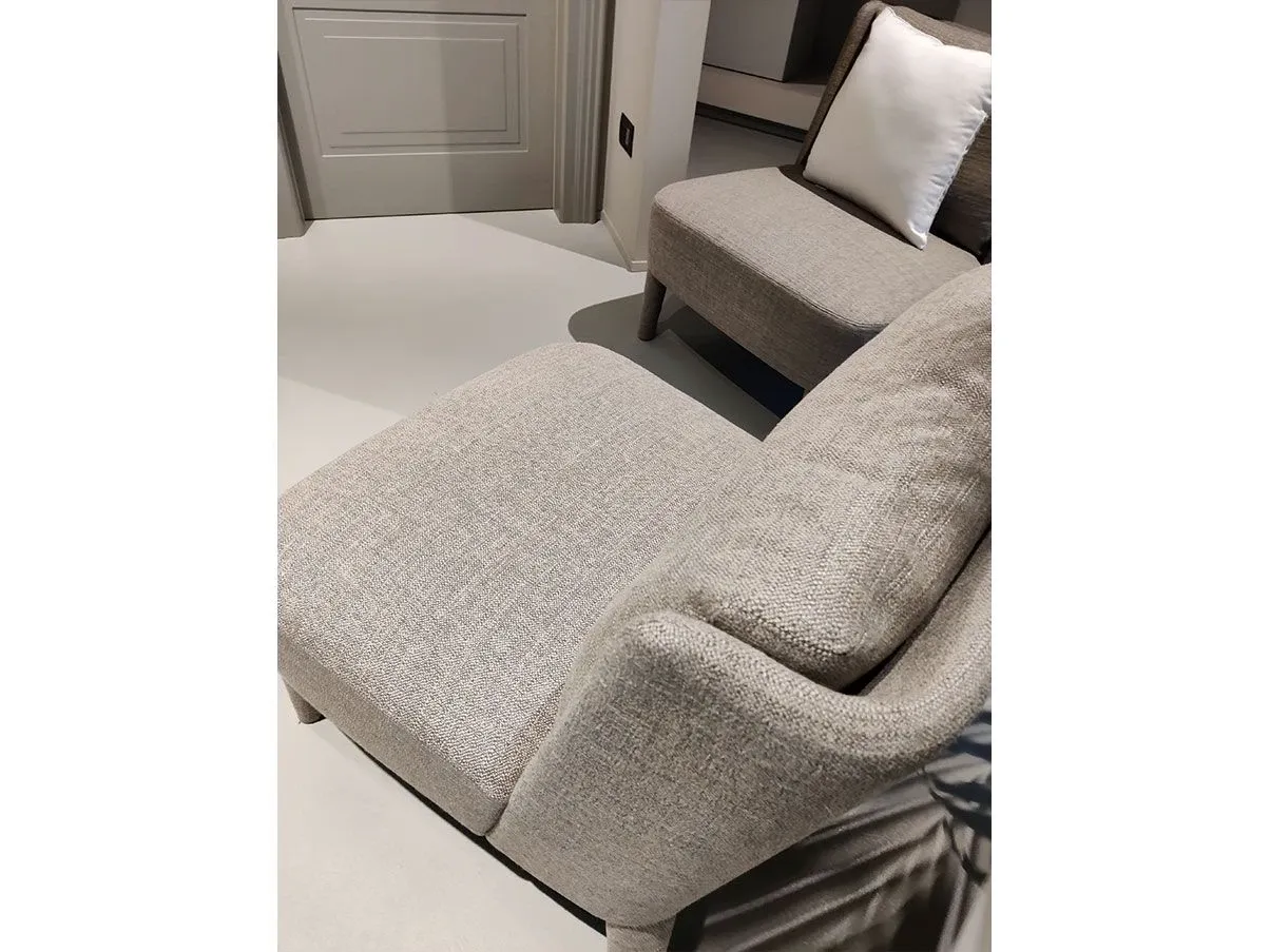 Cecile armchair covered in fabric (grey) 4