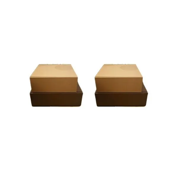Set 2 Nap bedside tables in lacquered wood (beige-brown), Jesse 3