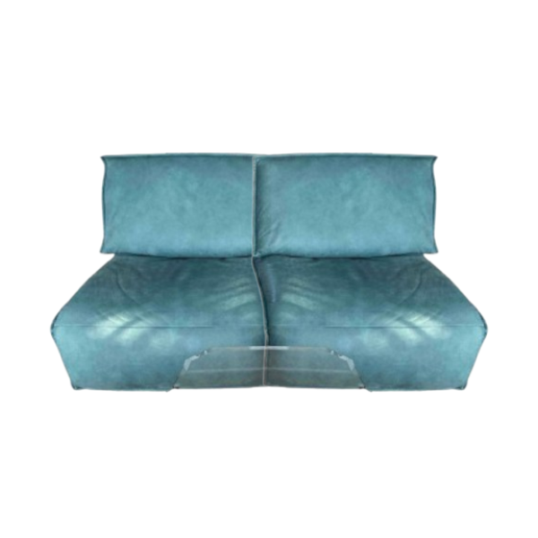 2 seater sofa/armchair Edit in leather (turquoise), Koinor image