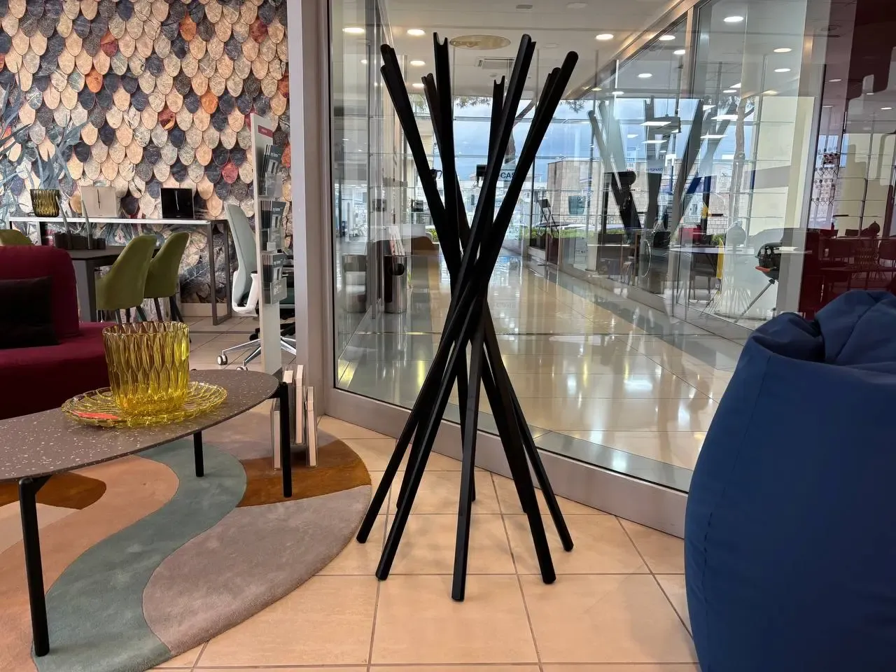 Black Wooden Sciangai Coat Rack Main