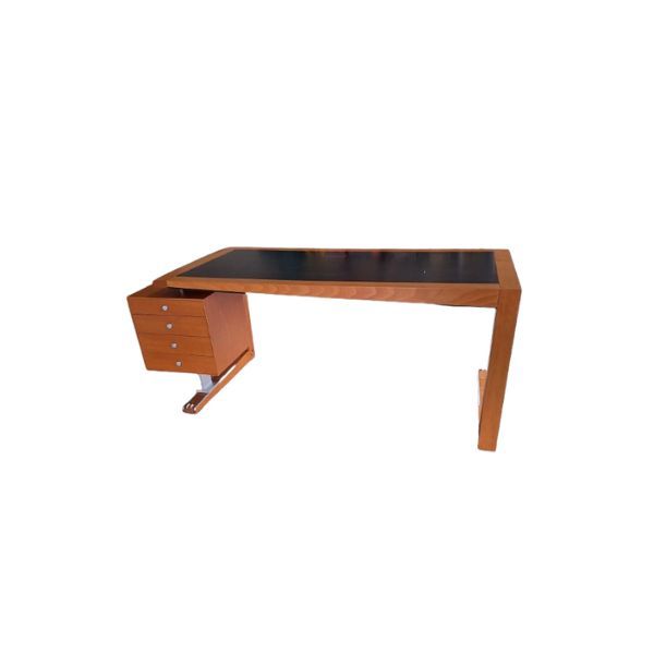 Zeno desk in beech wood and ebony top, Giorgetti image