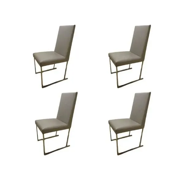 Set of 4 Solo chairs in leather by Antonio Citterio, B&B Italia image