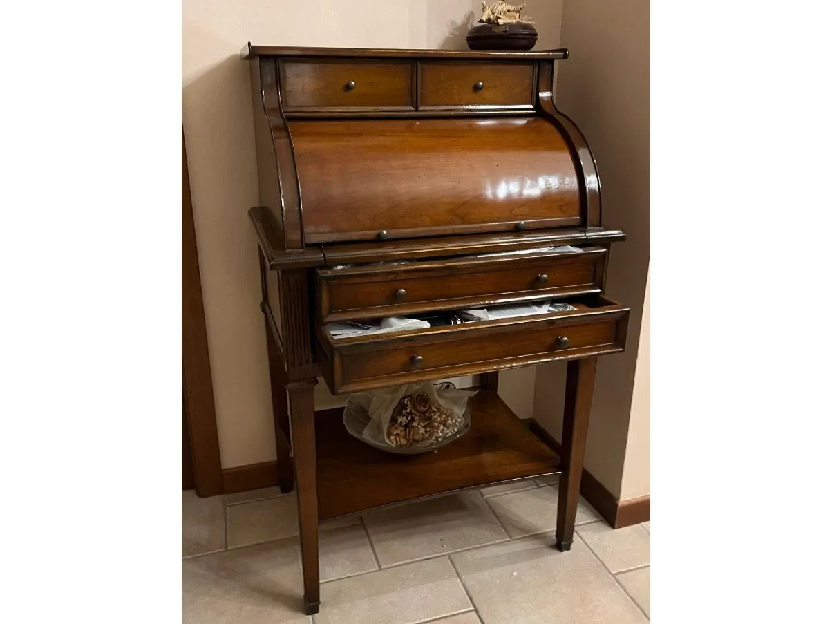 Secretaire vintage in ciliegio massello,  3