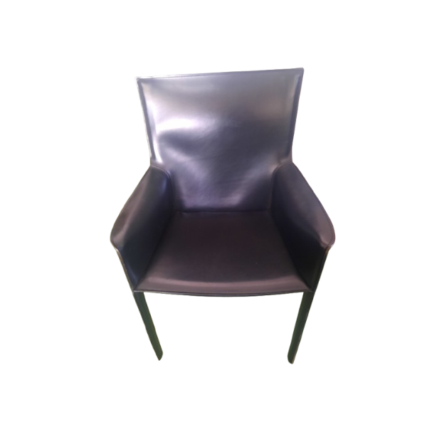 Sedia/poltroncina rivestita in pelle (antracite), Enrico Pellizzoni image